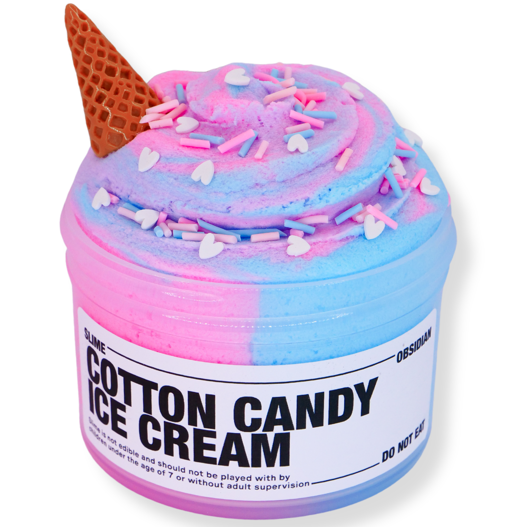 Cotton Candy Ice Cream Slime - Slime Obsidian