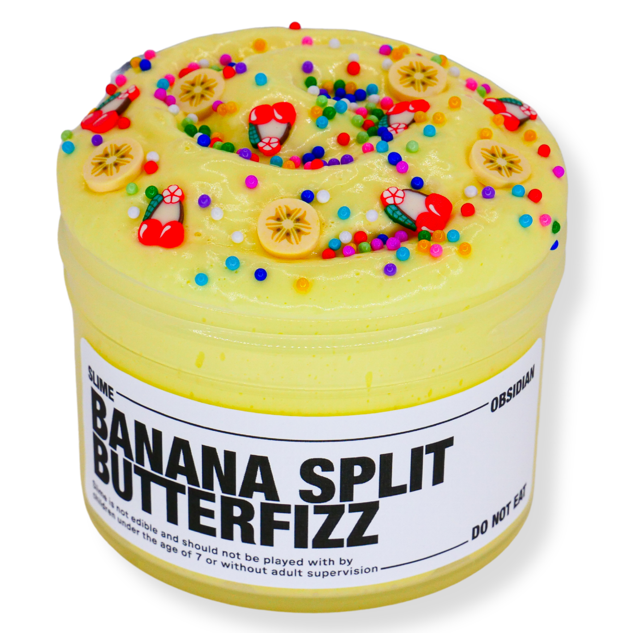 Banana Split Butterfizz Slime - Slime Obsidian