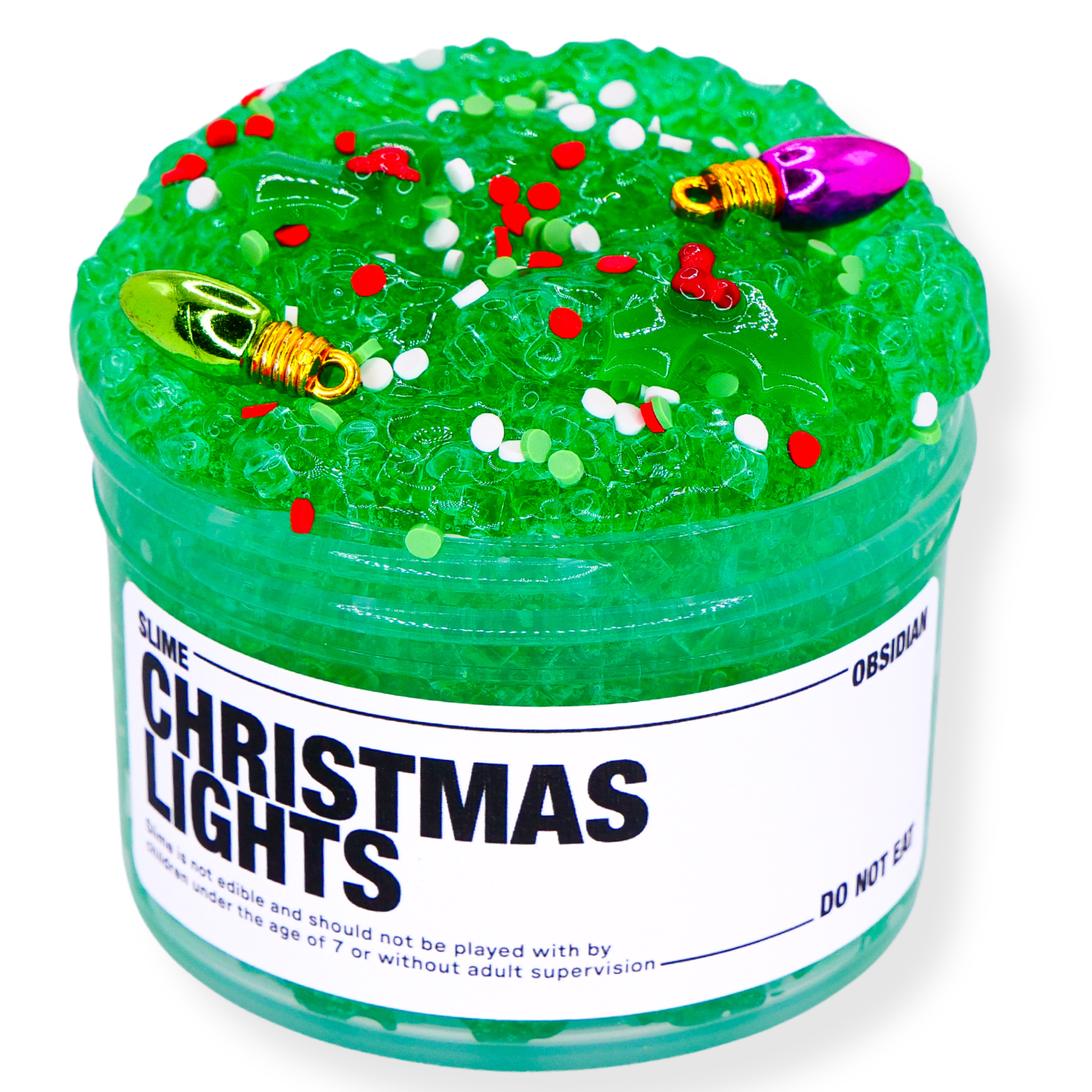 Christmas Lights Slime - Slime Obsidian